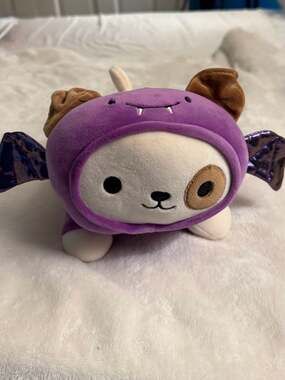 Walgreens Hug Me Puppy Dog in Purple Bat Costume Plush